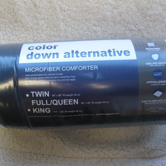 Blue Ridge Home Microfiber Down Alternative Comforter, Full/Queen, NWT - Picture 2 of 2